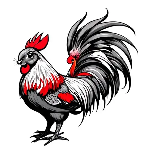 rooster rabbit Chinese tattoo design idea