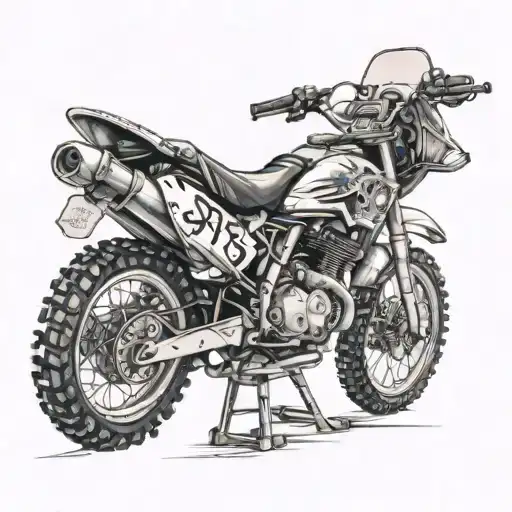 dirt bike tattoo design idea