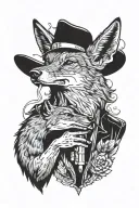 coyote smoking a cigarette tattoo Western style You wanna see a magic