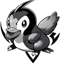 Psyduck from pokemon with a geass symbol tattoo design idea