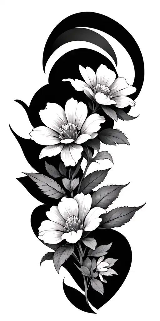 pokemon flowers tattoo design idea