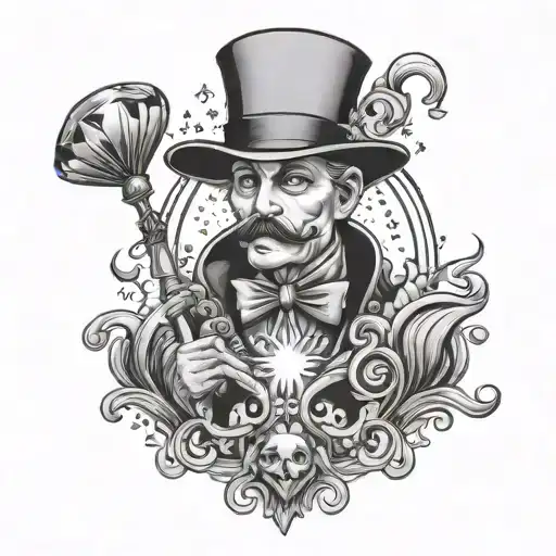 Magician tattoo design idea