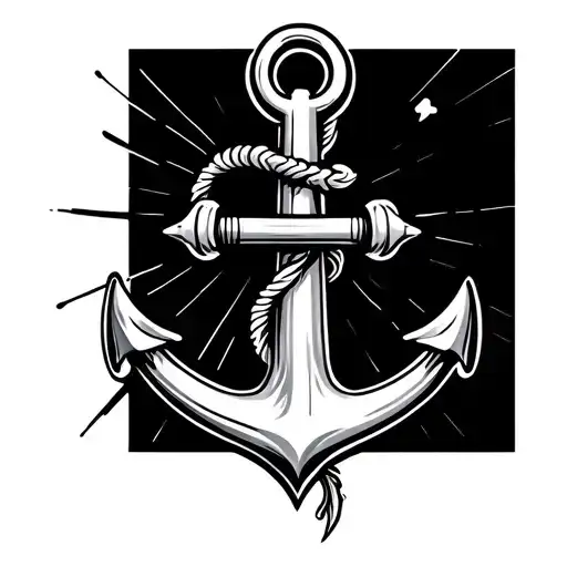 strength anchor love tattoo design idea