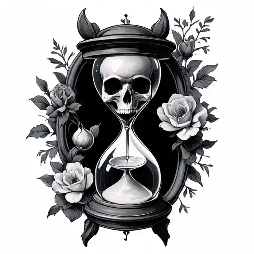 Memento Mori Hourglass tattoo design idea