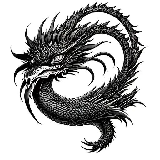 naga southeast asia tattoo design idea