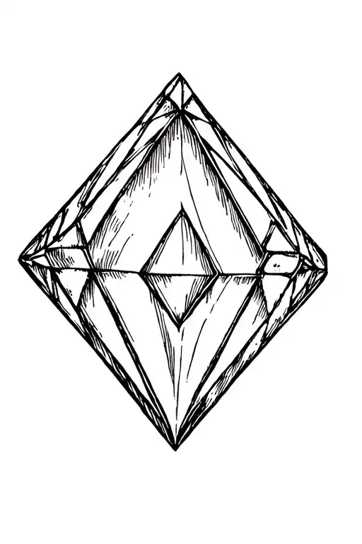 Diamond tattoo design idea