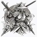 shogun raiden use ultimate tattoo design idea