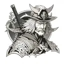 shogun raiden use ultimate tattoo design idea