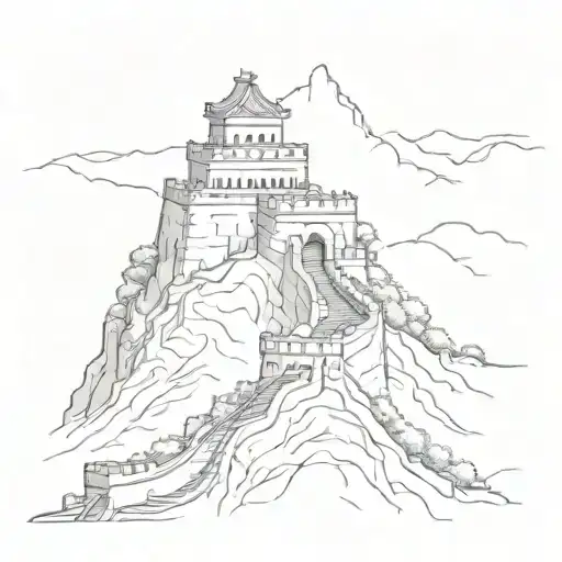 Great Wall Of China tattoo design idea