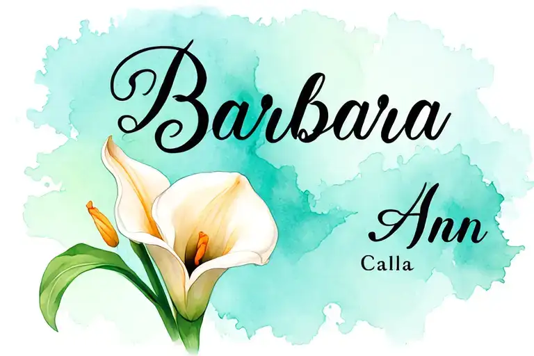 "Barbara Ann" Calla Lily tattoo design idea