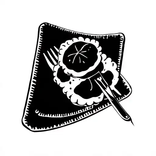 ravioli on a fork tattoo design idea