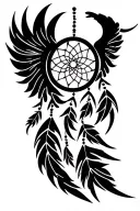 Phoenix dreamcatcher tattoo design idea