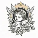 baby Jesus tattoo design idea