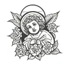 baby Jesus tattoo design idea