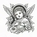 baby Jesus tattoo design idea