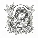 baby Jesus tattoo design idea