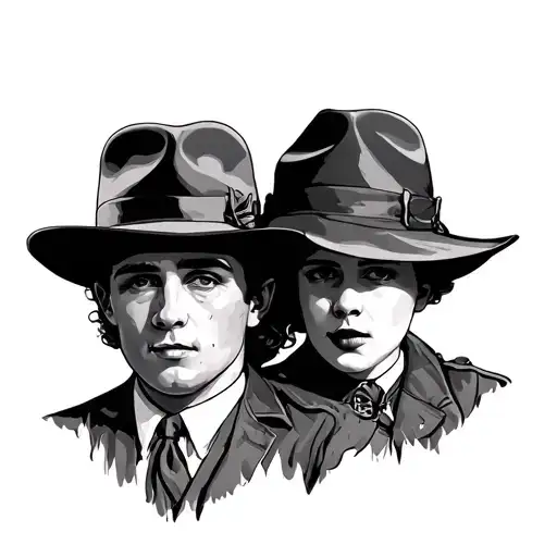 Bonnie And Clyde tattoo design idea