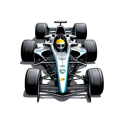 f1 racing car engine tattoo design idea