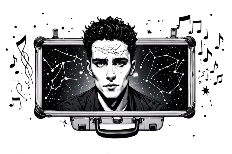 "wide awake as he smuggles constellations in a suitcase, but dont you love silence everything was quiet but the music"  tattoo design idea