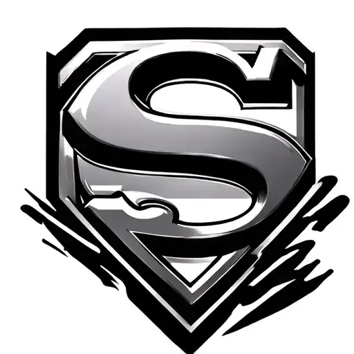 superman symbol tattoo design idea