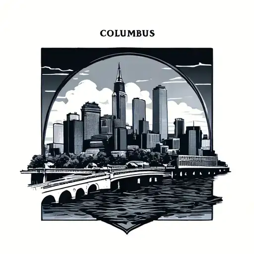 Columbus Skyline tattoo design idea