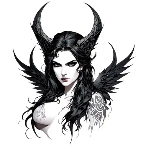 Morrigan tattoo design idea