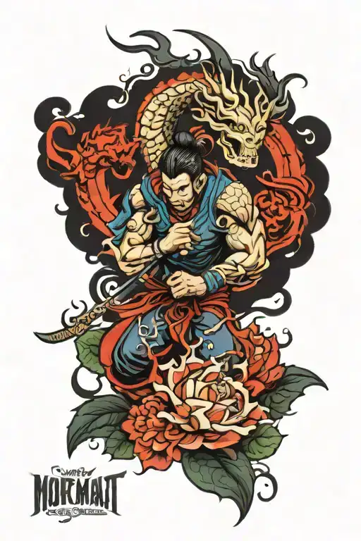 mortal Kombat style tattoo design idea