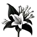 lily of the valley bouquet blooms and buds tattoo design idea