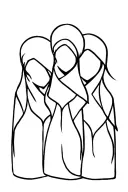 three babushkas, one inside the other, ending in the outer figure being a female silhouette or even more neutral silhoue tattoo design idea