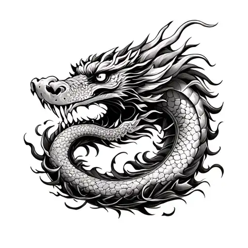 Supra's car around Japanese dragon tattoo design idea