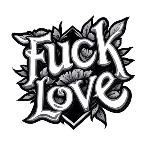 Fuck Love tattoo design idea