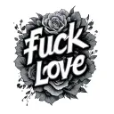 Fuck Love tattoo design idea