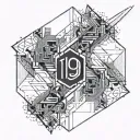 the number 19 tattoo design idea