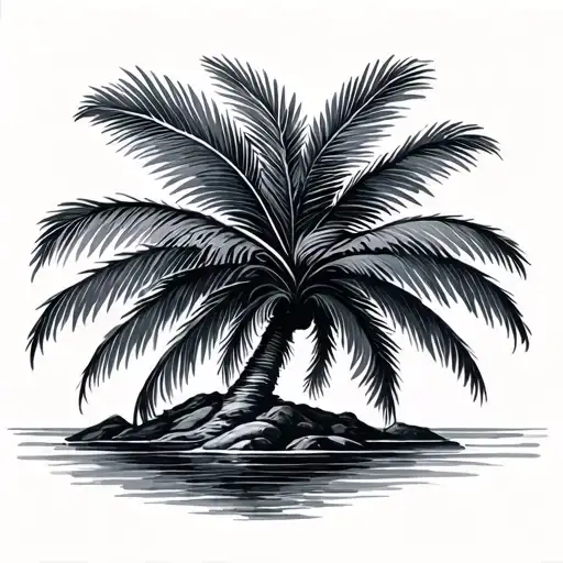 3 Palm Tree tattoo design idea