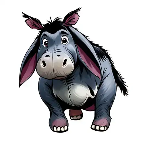 a quilt with eeyore tattoo design idea