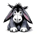 a quilt with eeyore tattoo design idea