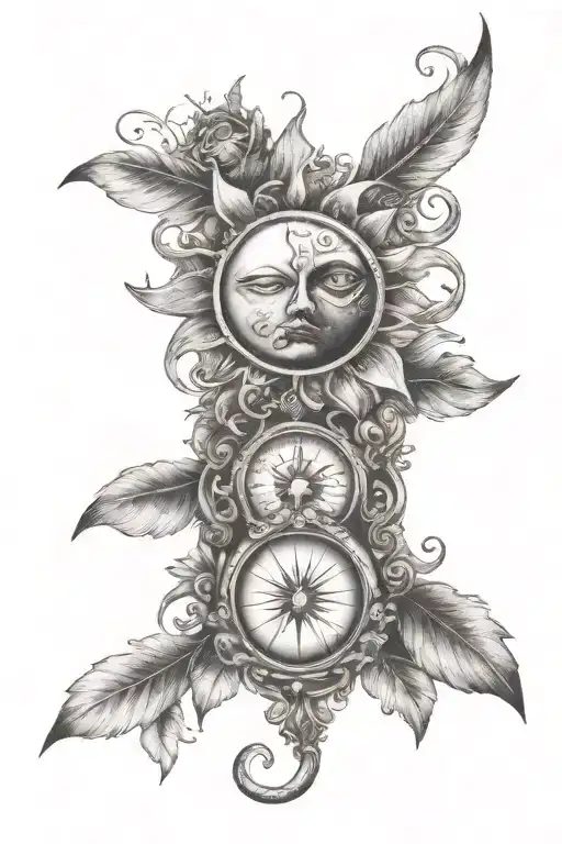 a coverup tattoo, the one that has to be covered has the word forever with a small sun and moon on top tattoo design idea