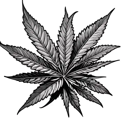 Marihuana tattoo design idea
