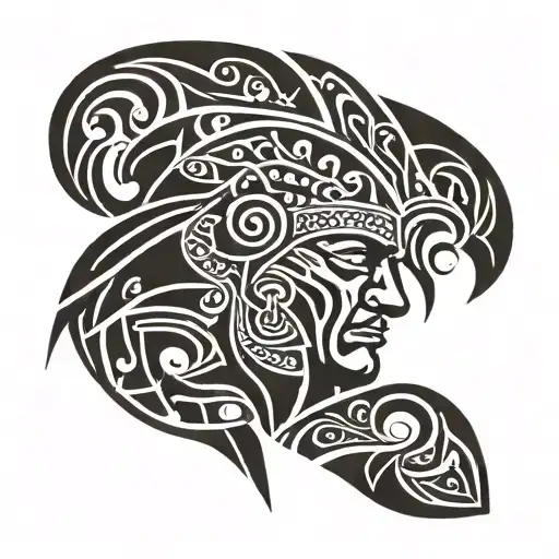 maori shoulder warrior tattoo design idea