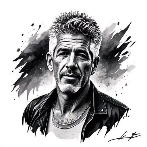 Anthony Bourdain tattoo design idea