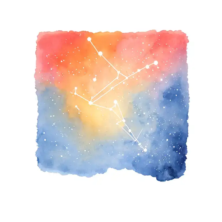 Virgin constellation tattoo design idea