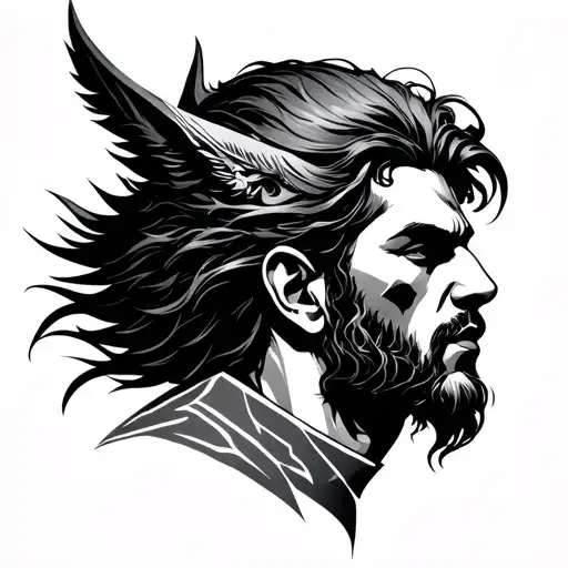 solo leveling igris, bellion, beru head in box tattoo design idea