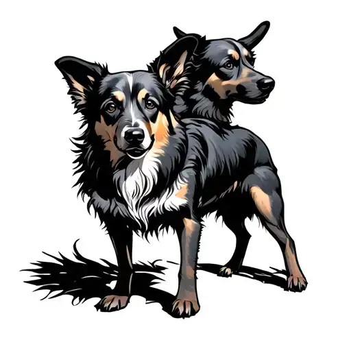 shepherd staff tattoo design idea