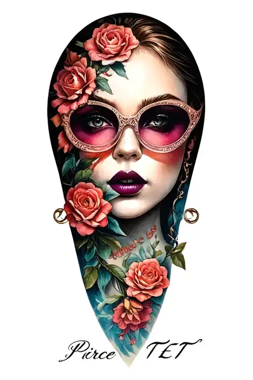 "Pierce" boobies tattoo design idea