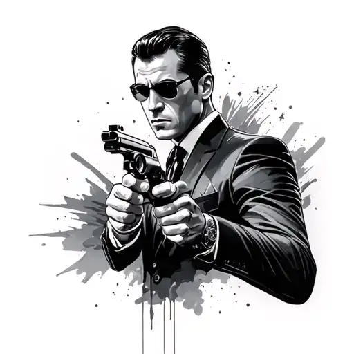 James bond tattoo design idea