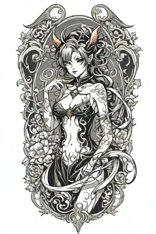 hentai succubus tattoo design idea