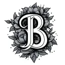 Cursive B tattoo design idea