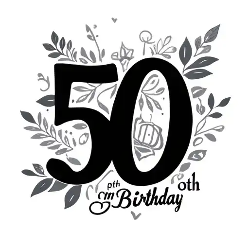 50th birthday tattoo design idea