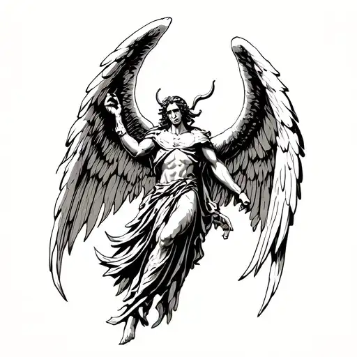 archangel uriel tattoo design idea