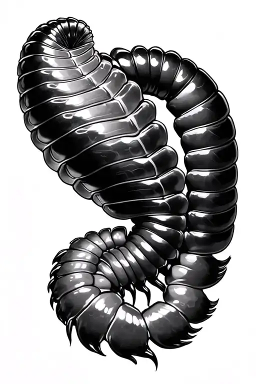 cane centipedes tattoo design idea